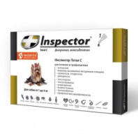 Инспектор капли для собак до 4 кг от внеш и внутр пaразитов 1пип 