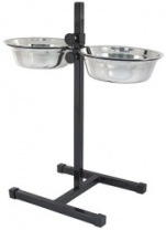 Кормушка Дарэлл ЕСО регулируемая черная  2*14см, h30см 1080 (350мл)