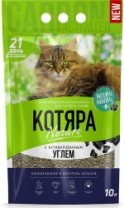 Наполнитель Котяра комкующийся с активным углем п/м пакет 10 л 