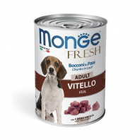 Monge Dog Fresh Chunks in Loaf консервы для собак мясной рулет телятина 400г