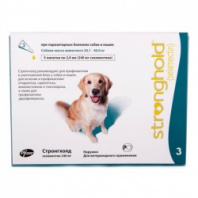 Стронгхолд капли на холку для собак 20,1-40 кг, 12% 2 мл, пипетки 3 шт. зеленый (вет) 