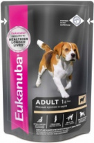 Корм для собак Eukanuba Adult All Breed влажный рацион с ягнёнком в соусе, 100г