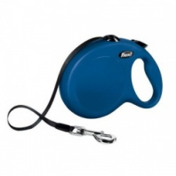 Поводок-рулетка Flexi New Classic до 50 кг лента синяя 68033 (L, 5 м) Поводок-рулетка Flexi New Classic до 50 кг лента синяя 68033 (L, 5 м)