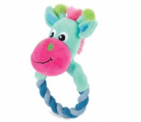 Игрушка PUPPY для щенков мягкая "Жираф с кольцом" d90/170 мм