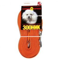Поводок капроновый с двойной латек нитью 2м* 15мм, ЗООНИК, оранжевый Поводок капроновый с двойной латек нитью 2м* 15мм, ЗООНИК, оранжевый