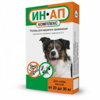 ИН-АП комплекс капли на холку для собак 20-30 кг, флакон 1 шт. (вет) 