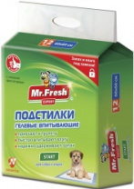Подстилки Mr. Fresh Expert Start для приучения к месту 12шт  F505 (60*60см)