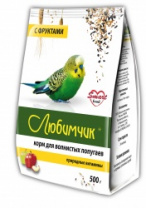 Любимчик Зерносмесь 500 гр для попугаев с фруктами Любимчик Зерносмесь 500 гр для попугаев с фруктами