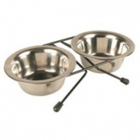 Миска TRIXIE на подставке металл 2 шт  24830 (0,2л) 