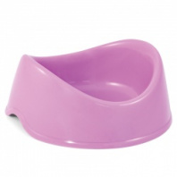Миска двойная пластик Бисквит сиреневая 0,4 л 