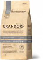 Сухой низкозерновой корм GRANDORF для стерилизованных кошек кролик с рисом 400 гр Сухой низкозерновой корм GRANDORF для стерилизованных кошек кролик с рисом 400 гр