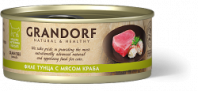 Консервы GRANDORF для кошек филе тунца с мясом краба 70 гр Консервы GRANDORF для кошек филе тунца с мясом краба 70 гр