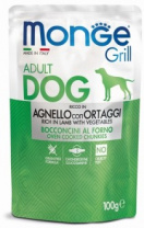 Monge Dog Grill Pouch паучи для собак ягненок с овощами 100г