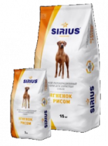 Сухой полнорационный корм для взрослых собак Ягнёнок и рис