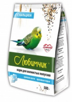 Любимчик Зерносмесь 500 гр для попугаев с кальцием Любимчик Зерносмесь 500 гр для попугаев с кальцием