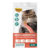 Крем-лакомство Мнямс для кошек с тунцом Кацуо и морским гребешком 4 шт 703829 (15г) Крем-лакомство Мнямс для кошек с тунцом Кацуо и морским гребешком 4 шт 703829 (15г)