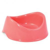 Миска двойная пластик Бисквит коралловая 0,25л