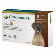 Симпарика 120 мг (40,1-60 кг) 1 таблетка 