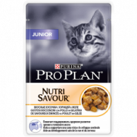 Влажный корм Pro Plan® Nutri Savour® для котят, кусочки с курицей в желе, Пауч, 85 г 