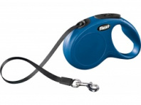 Поводок-рулетка Flexi New Classic до 25кг лента синяя 68029 (M, 5 м) Поводок-рулетка Flexi New Classic до 25кг лента синяя 68029 (M, 5 м)