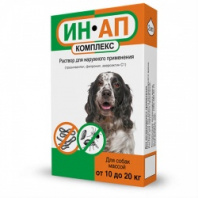 ИН-АП комплекс капли на холку для собак 10-20 кг, флакон 1 шт. (вет) 
