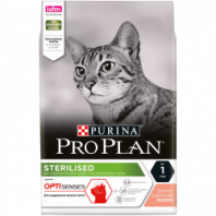 Сухой корм Pro Plan® для стерилизованных кошек и кастрированных котов, для поддержания органов чувств, с высоким содержанием лосося, Пакет, 3 кг Сухой корм Pro Plan® для стерилизованных кошек и кастрированных котов, для поддержания органов чувств, с высоким содержанием лосося, Пакет, 3 кг
